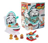 Poop Shoot Game Toy - Funny Toilet Games - Toilet Creative Toy for Kids, Family Party Poop Shoot Game Toy, Include 12 Poops, 2 Launchers and A Sticker