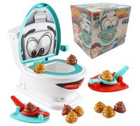 Poop Shooter Game Toilet Creative Toy with 12 Poops,2 Launchers,1 Sticker,Poo Toilet Game Toy Poo Shoot Game Pooping Toy Novelty Poo Games Weird Gifts Funny Toys for Kids Chrstmas Family Party Game