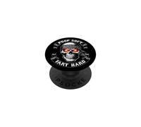 Poop Soft Fart Hard Edgy Skeleton Biker Skull I Poop A Lot PopSockets Adhesive PopGrip