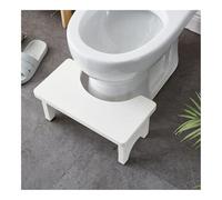Poop Stool,Wooden Stable Squatting Toilet Step Pooping,Aligns Colon for Complete Bowel Movement,Anti-Slip Bathroom Foot(White)
