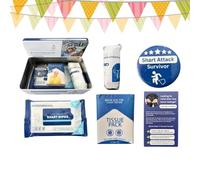 Poop Survival Set - Compact, Hilarious Prop, Poop Prank Survival Kit, Blue Farting Śurvivaal Suit For Party Birthday Christmas April Fools' Day Husband The Family Friends Teens Adults