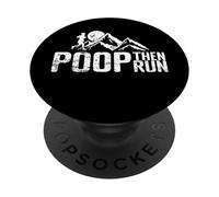 POOP Then Run Trail Running Humor PopSockets Adhesive PopGrip