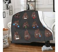 Poop Throw Blanket Warm Ultra-Soft Micro Fleece Blanket for Bed Couch Living Room