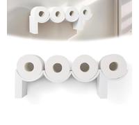 Poop Toilet Paper Holder Shelf, Funny Toilet Paper Holder, Humorous Poop Sign Bathroom Decor, Funny Bathroom Whimsical Space-Saving Wall Decor, Cute House Warming Boys Gift