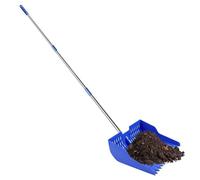 Pooper Scooper - Long Handle Pet Waste Removal Tool | Heavy Duty Stainless Steel Chicken Poop Scoop | Detachable 53" Metal Rake & Tray Set | For Yard Garden Farm Lawn | Dog & Poultry Waste Management