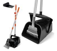 Pooper Scooper Swivel Bin &Rake for Medium&Large Dogs,101cm Long Handle Adjustable Dog Pooper Scooper with 20 Waste Bags,Portable Poop Scooper for Pet Waste,Dog Poop Picker for Dogs for Garden,Yard