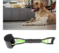 Pooper Scooper with Extended Handle, Large Capacity for Dogs Cats Easily Shovel Dog Cat Waste Picker with Spring Action for Indoor and Outdoor Use (Green Black)