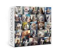 Pooping Cat Puzzles 1000 Piece Puzzle for Adults, Animal Puzzles 1000 Pieces Funny Kitty Jigsaw Puzzle, Cute Cats Puzzle as Prank Gag Decor