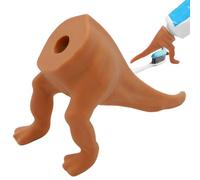 Pooping Dinosaur Butt Toothpaste Topper, Funny Silicone Toothpaste Dispenser for Kids & Adults, Closing Toothpaste Cap, Bathroom Supplies Mess-Free Dinosaur Ass Toothpaste Lid, Fits Most Tubes