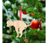 Pooping Dog Ornament Personalized Christmas Decorations- Funny 2025" Poop Design- Funny Wooden Hanging Ornament Gifts for Christmas Tree Dog Lover Christmas Ornament Indoor Home Holiday Decor 2025