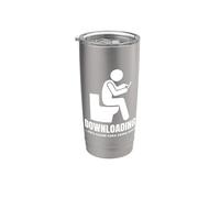 Pooping Present, Downloading This Could Take Some Time Funny Stainless Steel Insulated Tumbler
