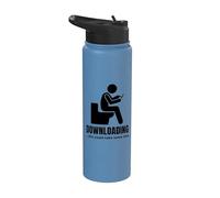 Pooping Present - Downloading This Could Take Some Time Stainless Steel Insulated Water Bottle