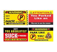 Poor Parking Cards - Parking Tickets Stickers | Tickets Pack of 50 - Funny Tickets Violations Pranks Car Parking Gift Accessories Humour Traffic Rules Game