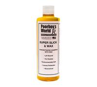 Poorboy’s World Super Slick and Wax High-Suds Car Shampoo With Wax Content.