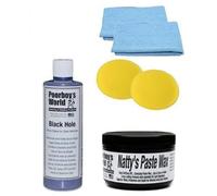 Poorboys Dark Kit Nattys Black Paste Wax & Black Hole Glaze Polish Complete Kit
