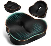 POOTACK Ergonomic Memory Foam Coccyx Cushion for Sciatica, Tailbone & Back Pain Relief - Supportive Seat Pad for Office, Wheelchair, Car, Recliner & More