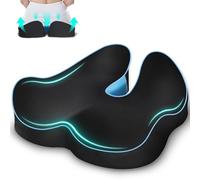 POOTACK Seat Cushion - Blue and Black - Comfort Support for Chair, Sofa, Bench - Memory Foam