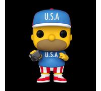 Funko POP! Animation: the Simpsons-USA Homer Simpson - Collectable Vinyl Figure - Gift Idea - Official Merchandise - Toys for Kids & Adults - TV Fans - Model Figure for Collectors and Display
