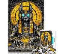 Pop-art Anubis Jigsaw Puzzles for Adults 1000 Piece Puzzle,Help The Brain Exercise Addictive Toys to Cultivate Patience A Work of Art 75x50cm