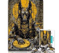 Pop-art Anubis Jigsaw Puzzles for Teenagers,Help The Brain Exercise Addictive Toys to Cultivate Patience A Work of Art 50x75cm
