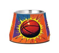 Pop Art Basketball-1 Dog Raised Bowl, 540 ML Feeding Food Pet Bowl Stainless Steel Non-slip High Capacity Cat Bowl