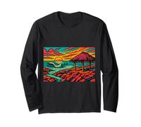 Pop Art Beach Hut Long Sleeve T-Shirt