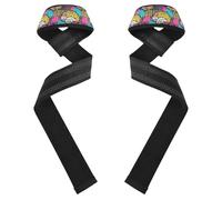 Pop Art Brain Lifting Wrist Straps 26" Power Workouts Deadlift Straps for Powerlifting, Strength Training, Bodybuilding