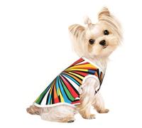 Pop Art Burst Pet Breathable Sleeveless T-shirt S for Small Dogs and Cats, Soft, Comfortable, Stylish