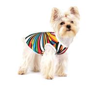 Pop Art Burst Small Cotton Dog Vest S - Breathable, Comfortable, Stylish Apparel for Pets