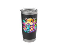 Pop Art Capybara Milk Tea Boba Pearls Tapioca Stainless Steel Insulated Tumbler