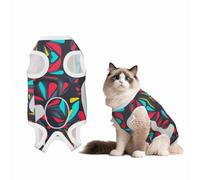 Pop Art Custom Patterned Surgery Suit for Dogs Cat- Post-Surgery Recovery, Wound Care, and Anxiety Relief - Soft Cotton Dog Pajamas with Full Belly Coverage Small