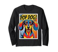 Pop Art Dachshund Comic Dog Long Sleeve T-Shirt