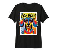 Pop Art Dachshund Comic Dog Premium T-Shirt