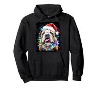 Pop Art Dog English Bulldog Xmas Pullover Hoodie
