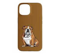 Pop Art English Bulldog Halftone Comic Case for iPhone 15