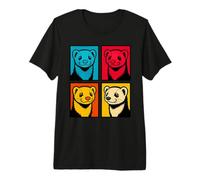 Pop Art Ferret Four Colors Premium T-Shirt