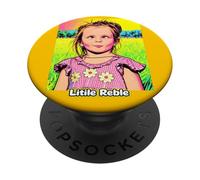 Pop Art Girls' T-Shirt Comic Portrait Little Rebel Graphic PopSockets Adhesive PopGrip