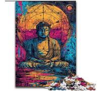 Pop-art Golden Buddha JigsawPuzzle 1000 Pieces for Teenagers, Family Activity Fun at Home Activities, Birthday Present,Travel Gifts (50x75cm)