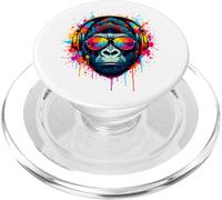 Pop Art Gorilla DJ Splash Cool Ape Street style PopSockets PopGrip for MagSafe