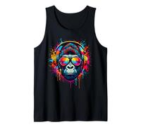 Pop Art Gorilla DJ Splash Cool Ape Street Style Tank Top