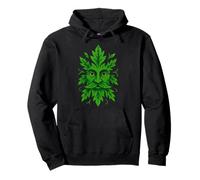 Pop Art Green Man Pagan Druid Nature Spirit Gift Pullover Hoodie