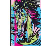 Pop Art Horse Lined Notebook | 6x9 Journal with Vibrant Abstract Horse Cover | Colorful Writing Journal, Aesthetic Gift for Students, Teens & ... Horse Illustration and Modern Pastel Design