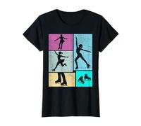 Pop Art Ice Skating Design for Girls & Women Figure Skaters T-Shirt