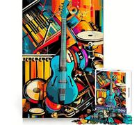 Pop Art Instruments 1000 Piece Jigsaw Puzzles for Teenagers Memory Boost Home Leisure Image Assembly Lovely Gift (50x75cm)