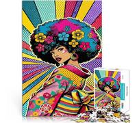 Pop Art Kimono Woman1000 Piece Puzzle For Adults Stress Reliever Difficult Challenge for is ideal as a gift for the whole family 38x26cm