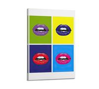 Pop Art LipsCanvas Poster Wall Art Poster for Room Living Room Study Aesthetics And DecorationFrame-style 16x24inch(40x60cm)