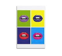 Pop Art LipsCanvas Poster Wall Art Poster for Room Living Room Study Aesthetics And DecorationUnframe-style 24x36inch(60x90cm)