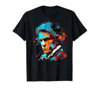 Pop Art Ludwig Van Beethoven Music Composer Value Graphic T-Shirt, Men, Black, L