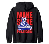Pop Art - Make Some Noise Cat DJ Zip Hoodie