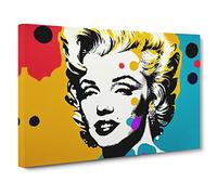 Pop Art Marilyn Monroe Vol.1 Canvas Print | Gallery Wrapped 30mm Frame Wall Decor | 30x20 inches | Ready to Hang | Pop Art Abstract Picture | Living Room Bedroom Lounge Office